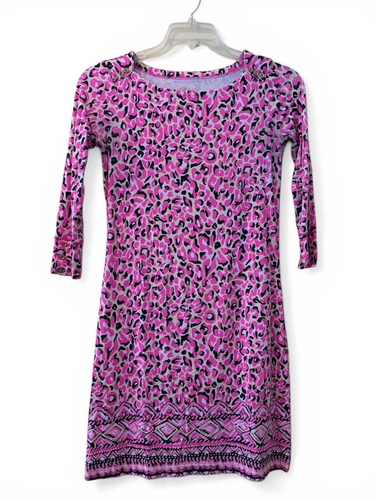 Lilly Pulitzer Pink And Gray Animal Print Dress